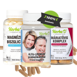 Alfa-liponsav 30X + Magnézium biszglicinát 90X + Máriatövis komplex 30X