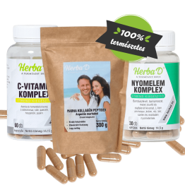 Marha kollagén peptidek + C-vitamin komplex + Nyomelem komplex