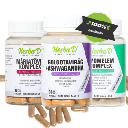 Golgotavirág+Ashwagandha+Máriatövis komplex+Nyomelem komplex