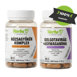 Stressztűrő csomag: Rózsagyökér komplex + Golgotavirág + Ashwagandha