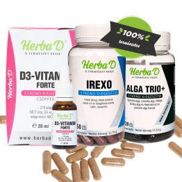 Szem erő egészség MAXI csomag: IREXO 60X + D3 vitamin FORTE 20ml + 2X ALGA TRIO 30X