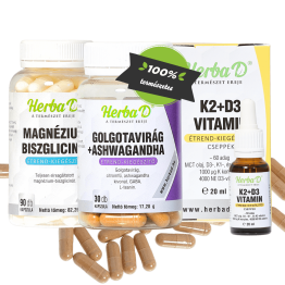 Golgotavirág+Ashwagandha 30X + Magnézium biszglicinát 90X + K2+D3 vitamin 20ml