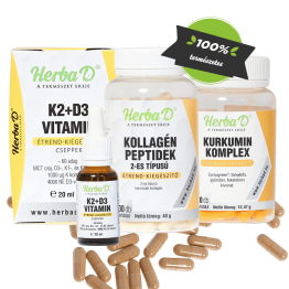 Kollagén II-es peptid + Kurkumin komplex + K2+D3 (MK-7) vitamin